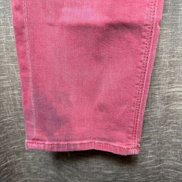 2/$30 Hudson Leigh Boyfriend Pink Button Fly Jeans Size 29 Distressed Mid Rise - Picture 5 of 16